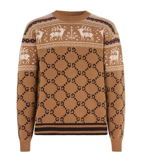 gucci brown button up sweater|gucci sweater for men.